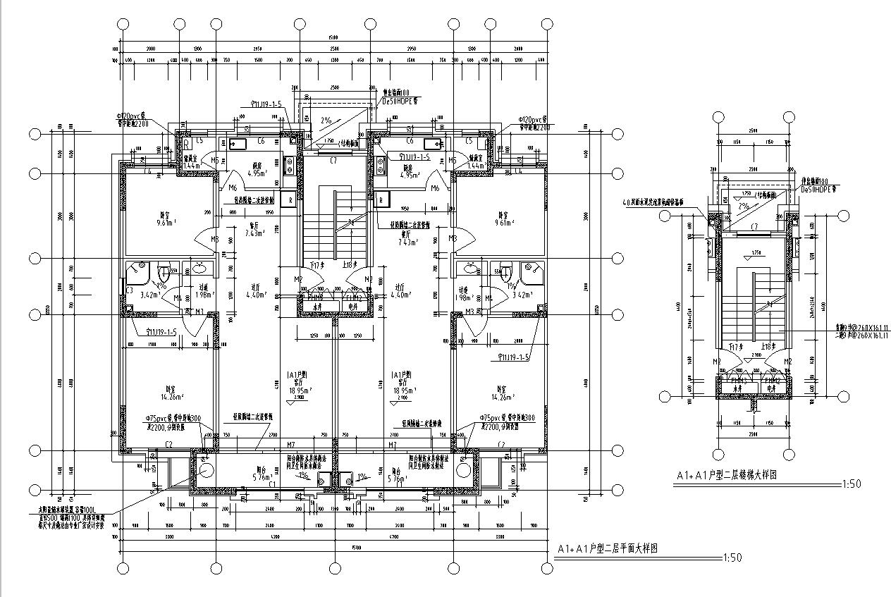 [宁夏]多层住宅建筑施工图（含地下车库及效果图）cad施工图下载【ID:166724151】