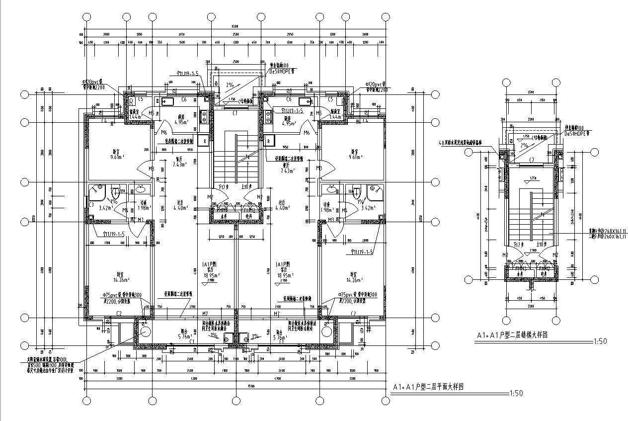 [宁夏]多层住宅建筑施工图（含地下车库及效果图）cad施工图下载【ID:149778138】