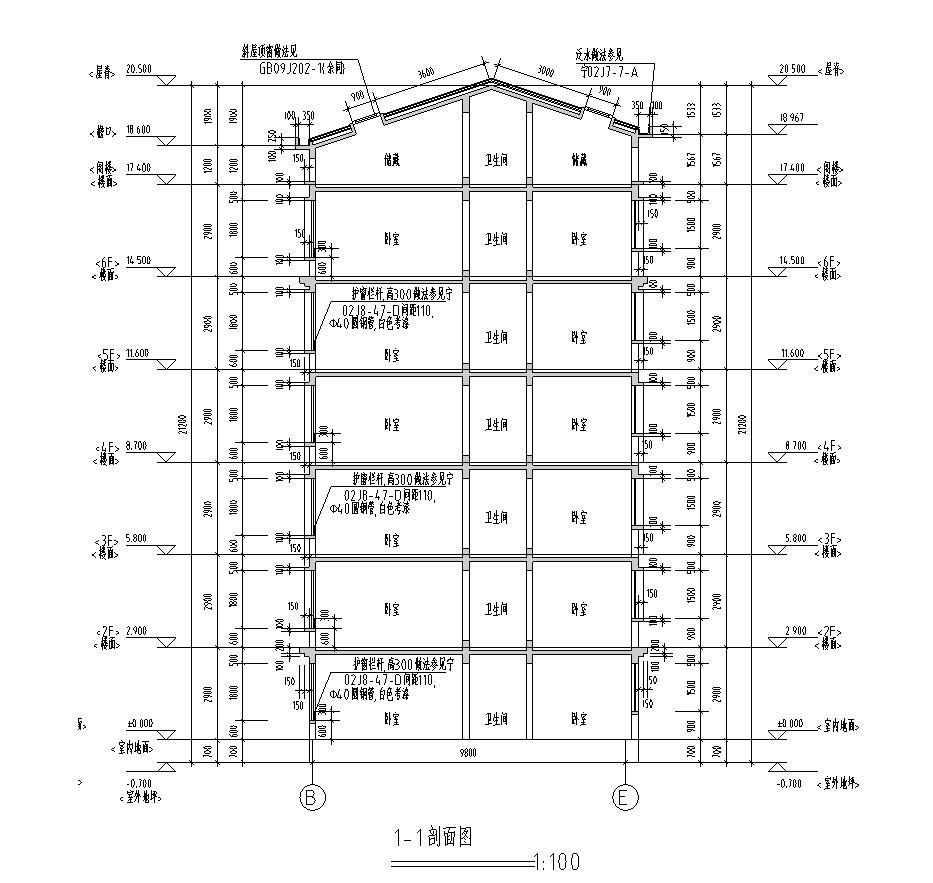 [宁夏]多层住宅建筑施工图（含地下车库及效果图）cad施工图下载【ID:149778138】