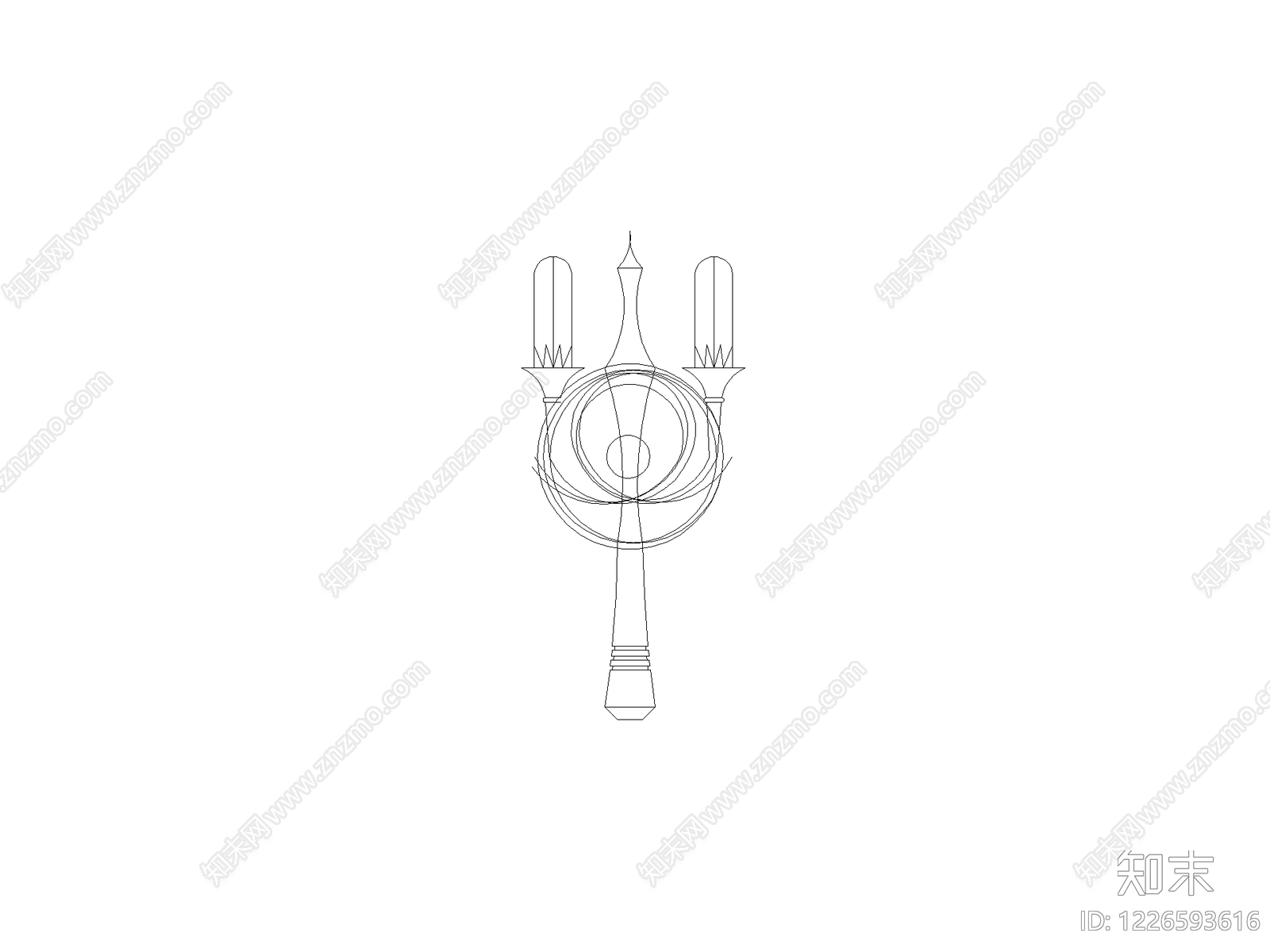 灯具图块cad施工图下载【ID:1226593616】