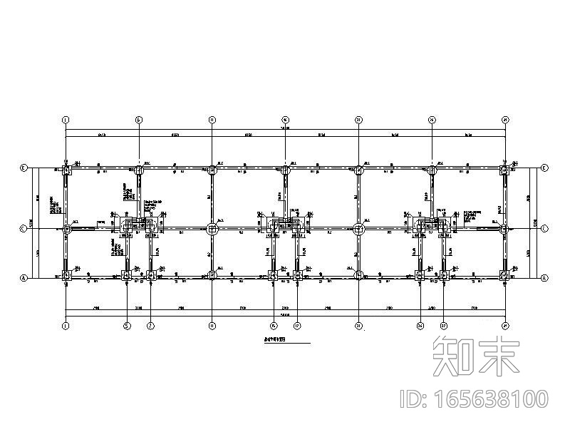 6层底框砖混结构住宅楼建筑结构施工图2014cad施工图下载【ID:165638100】