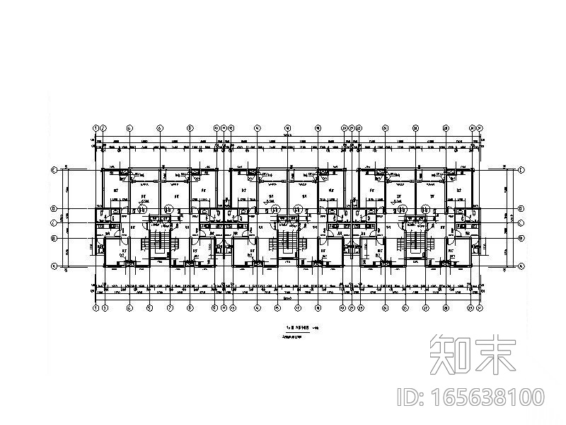 6层底框砖混结构住宅楼建筑结构施工图2014cad施工图下载【ID:165638100】