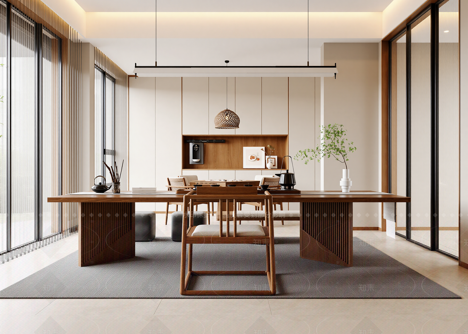 日式茶室3D模型下载【ID:1214572879】