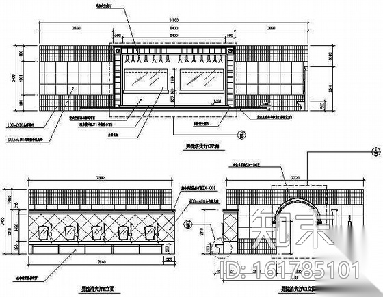 某洗浴中心装饰图cad施工图下载【ID:161785101】