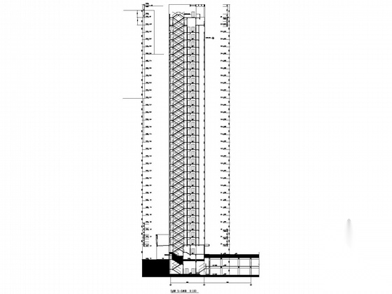 [福建]某三十二层商住楼建筑施工图cad施工图下载【ID:166309154】