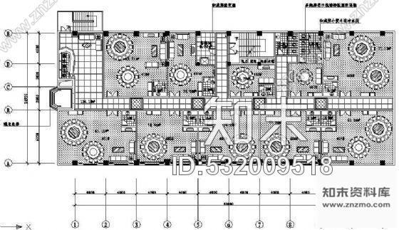 施工图五月花酒楼装修图cad施工图下载【ID:532009518】