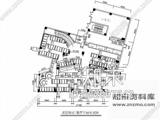 施工图某面包西饼快餐店改造装饰设计图施工图下载【ID:532007542】