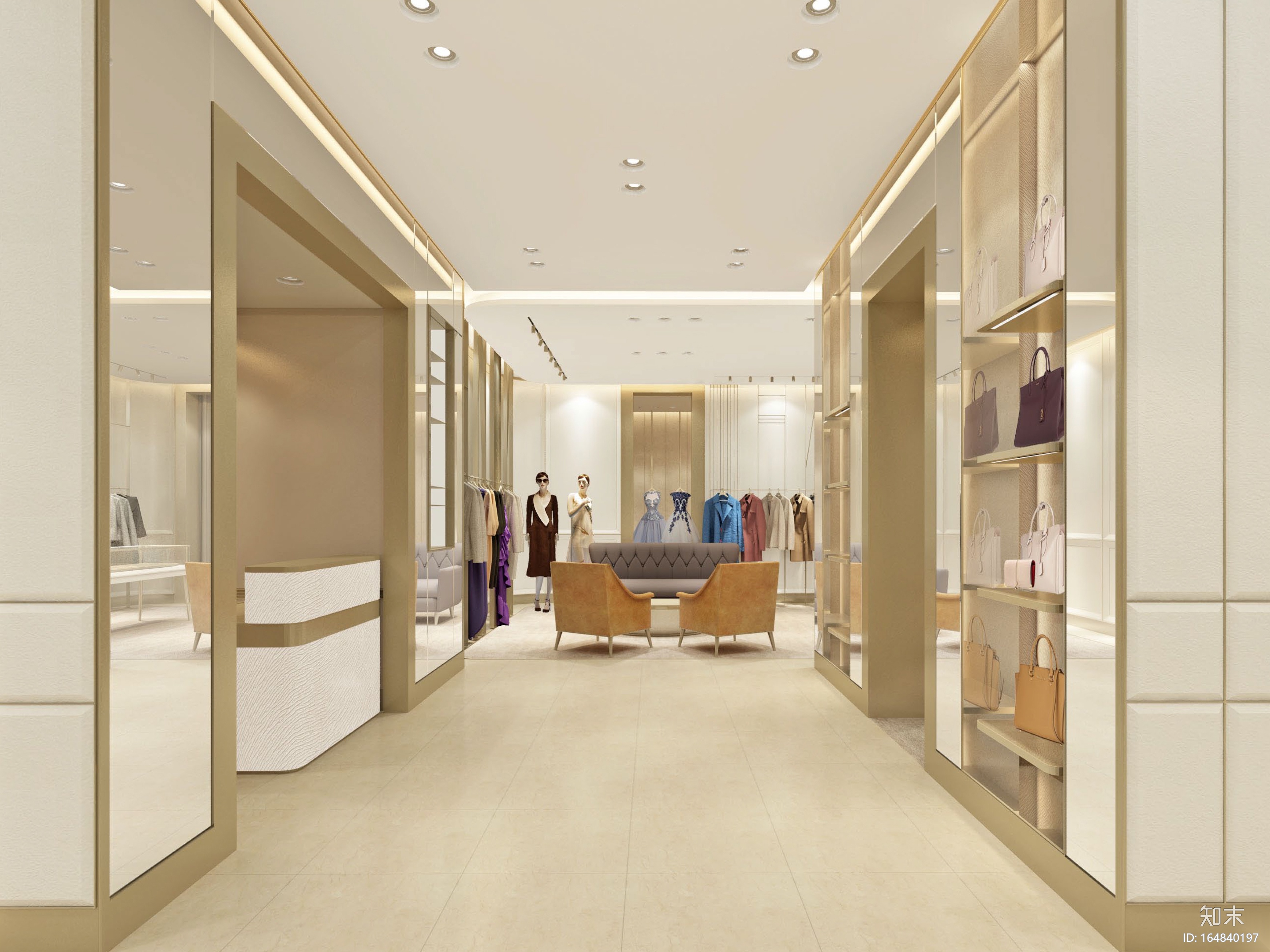 恒隆女装概念店设计施工图cad施工图下载【ID:164840197】