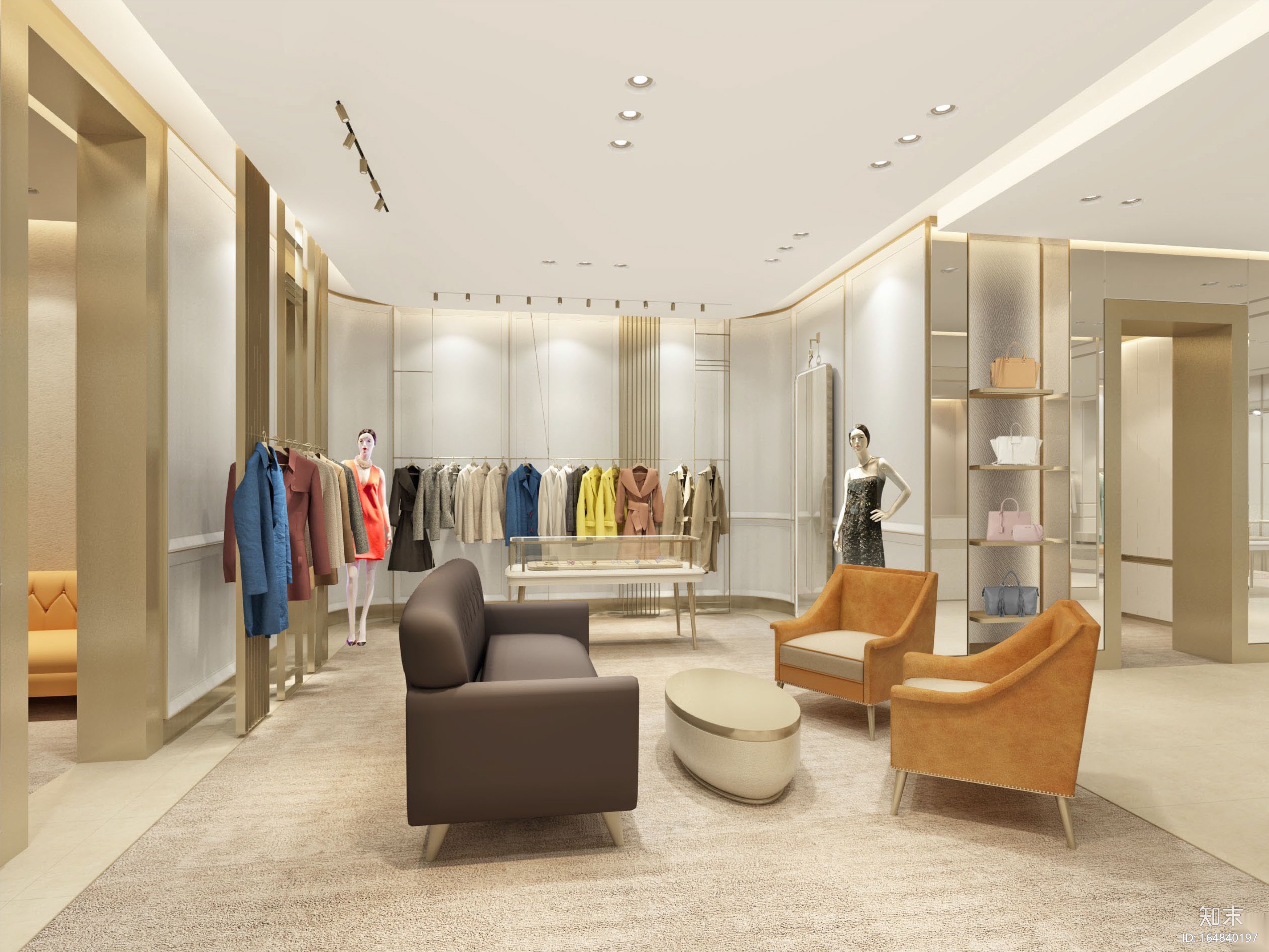 恒隆女装概念店设计施工图cad施工图下载【ID:164840197】