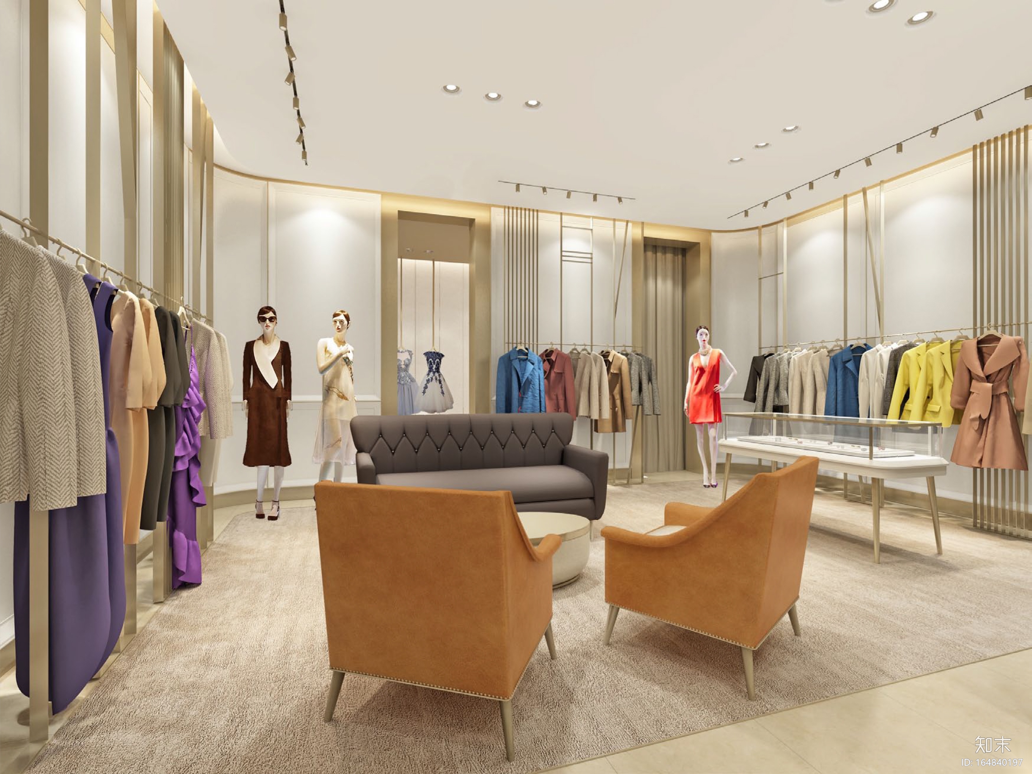 恒隆女装概念店设计施工图cad施工图下载【ID:164840197】