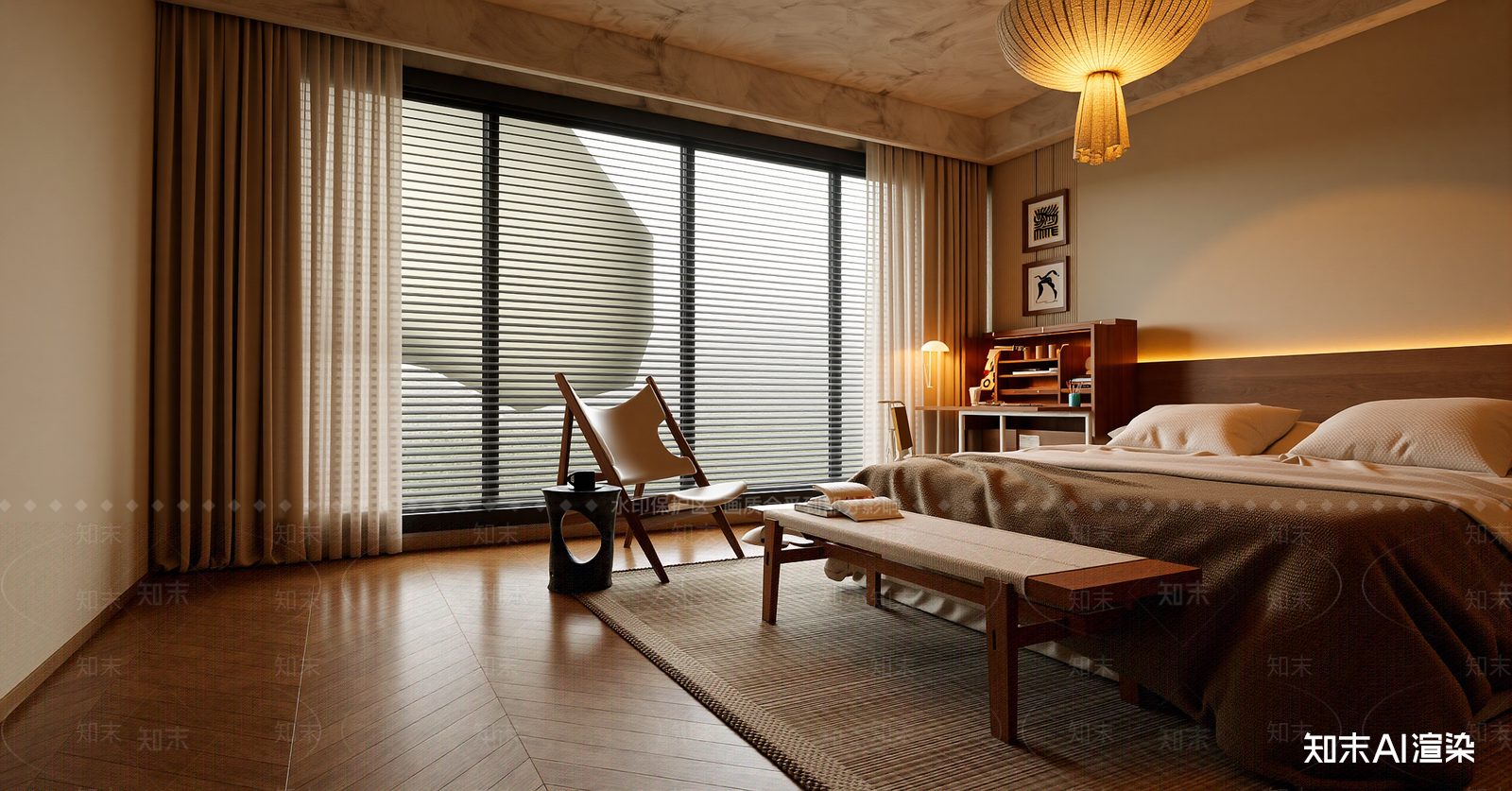 侘寂家居卧室SU模型下载【ID:1216007324】