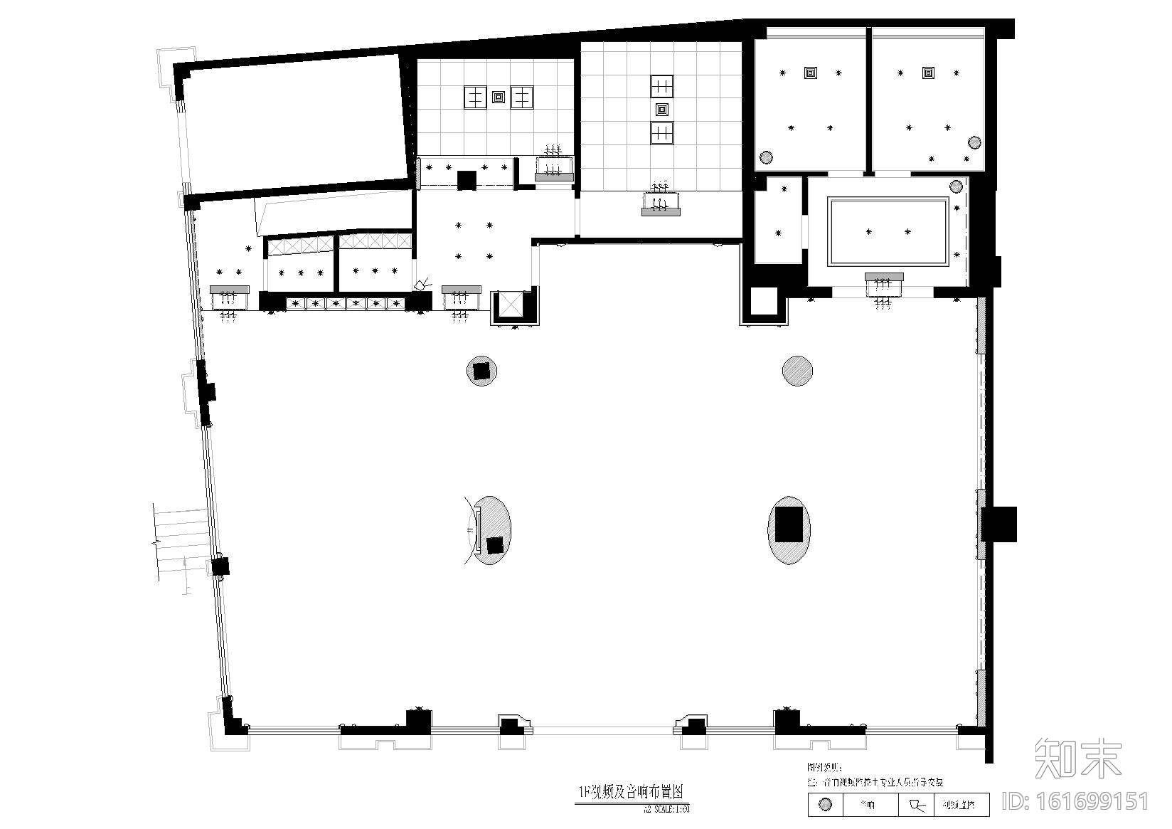 [湖南]株洲兆富售楼部装饰施工图+效果图cad施工图下载【ID:161699151】