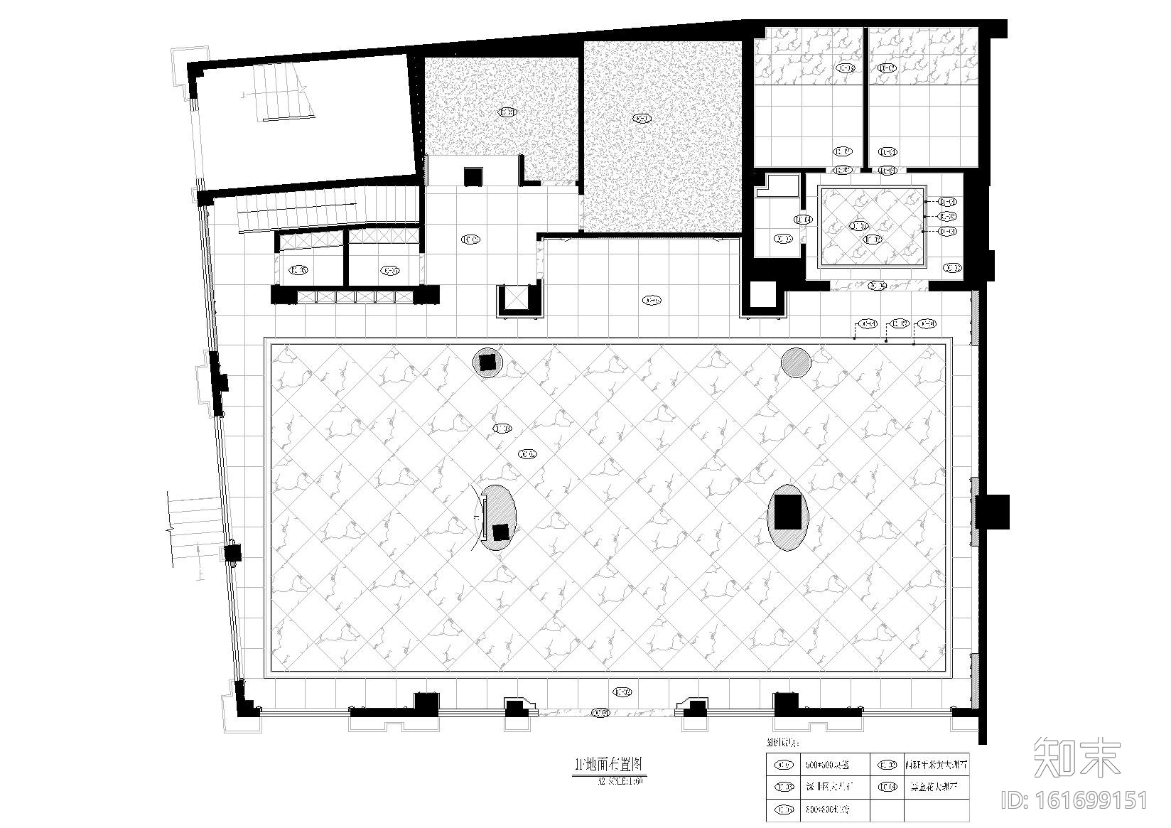 [湖南]株洲兆富售楼部装饰施工图+效果图cad施工图下载【ID:161699151】