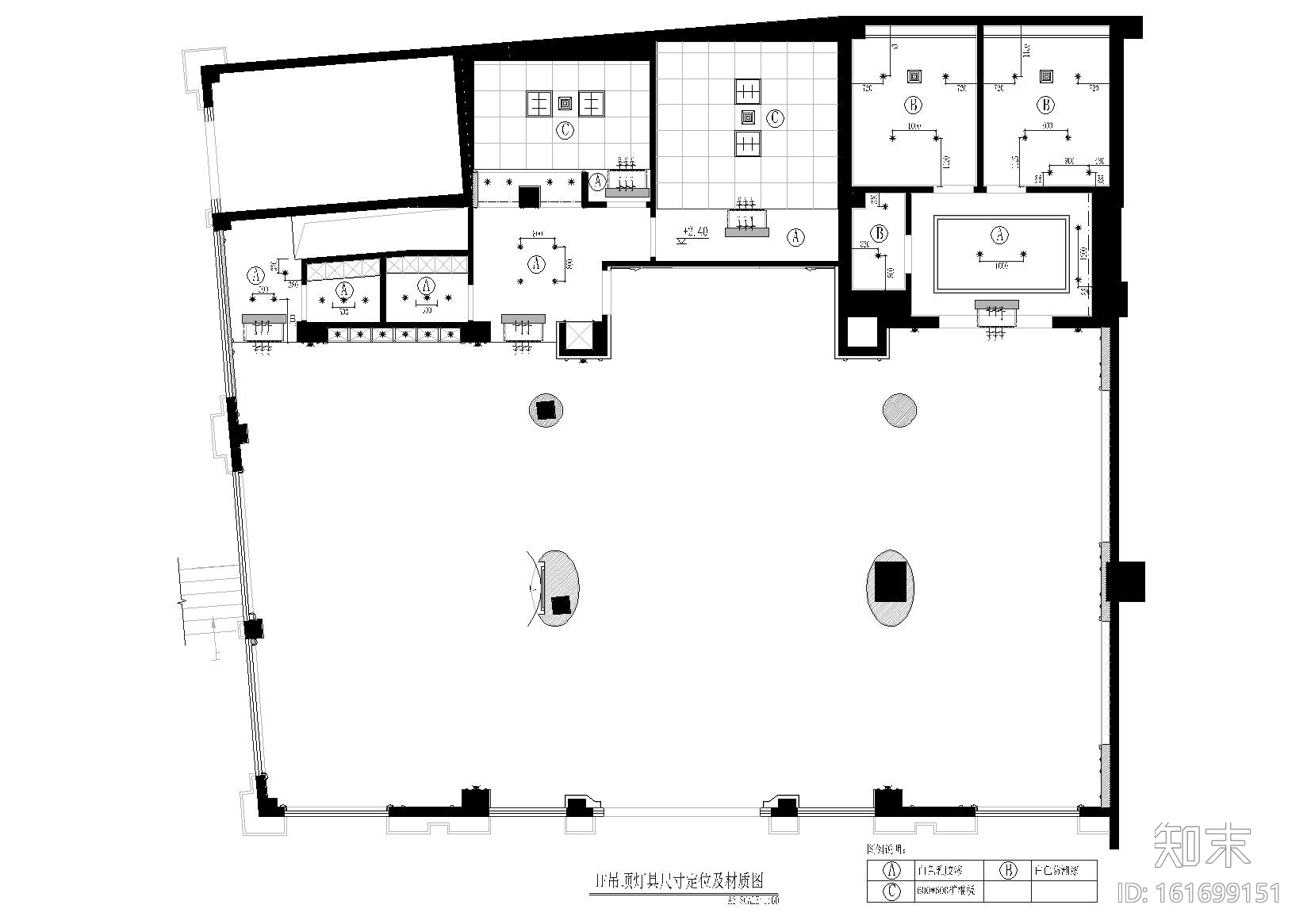 [湖南]株洲兆富售楼部装饰施工图+效果图cad施工图下载【ID:161699151】