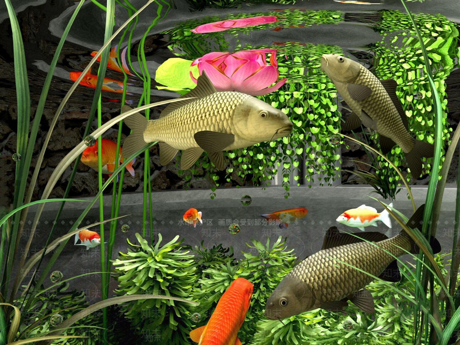 现代鱼缸水族3D模型下载【ID:297568199】