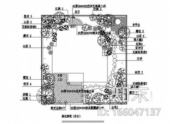 小别墅绿化配置设计方案施工图下载【ID:166047137】