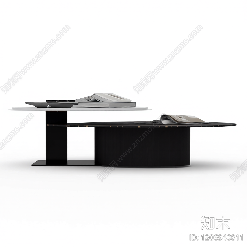大理石茶几组合3D模型下载【ID:1206940811】