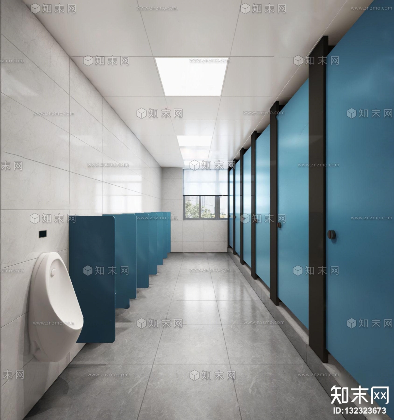 现代公用卫生间3D模型下载【ID:132323673】