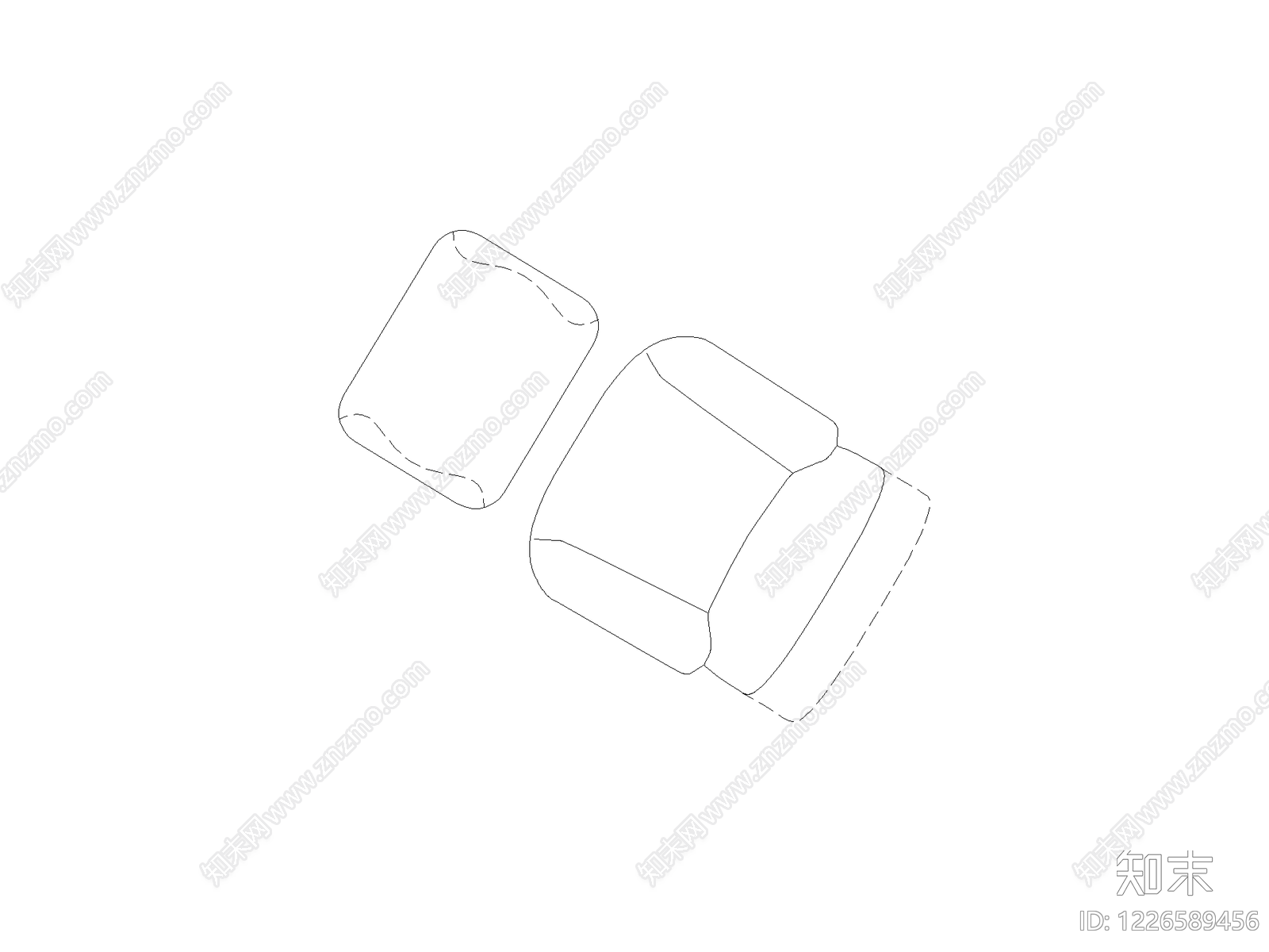 现代沙发CAD图纸