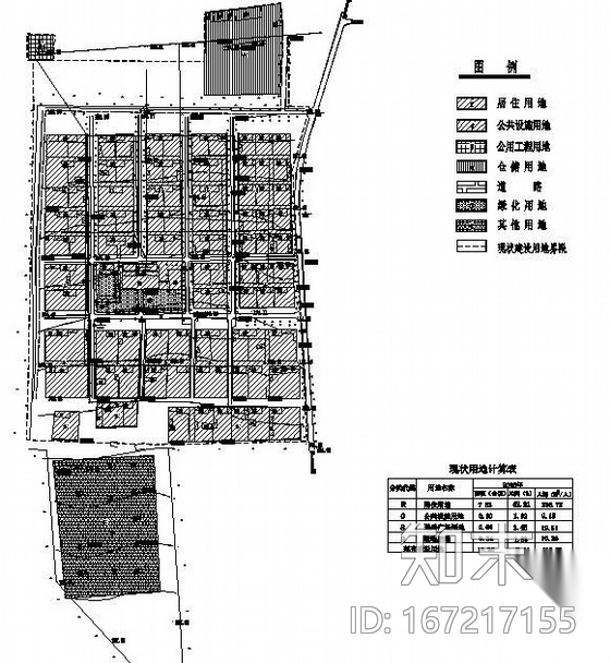 某连队居民点建设规划图cad施工图下载【ID:167217155】