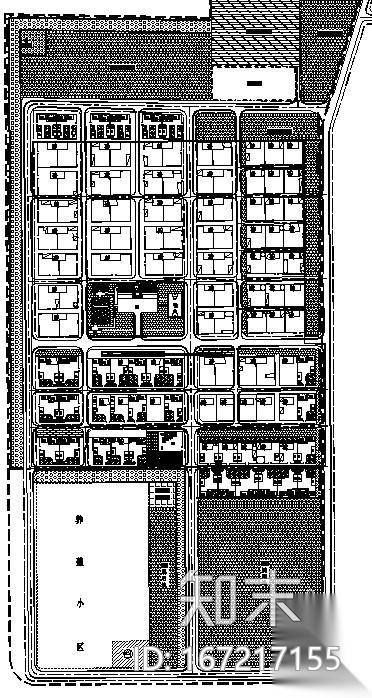 某连队居民点建设规划图cad施工图下载【ID:167217155】