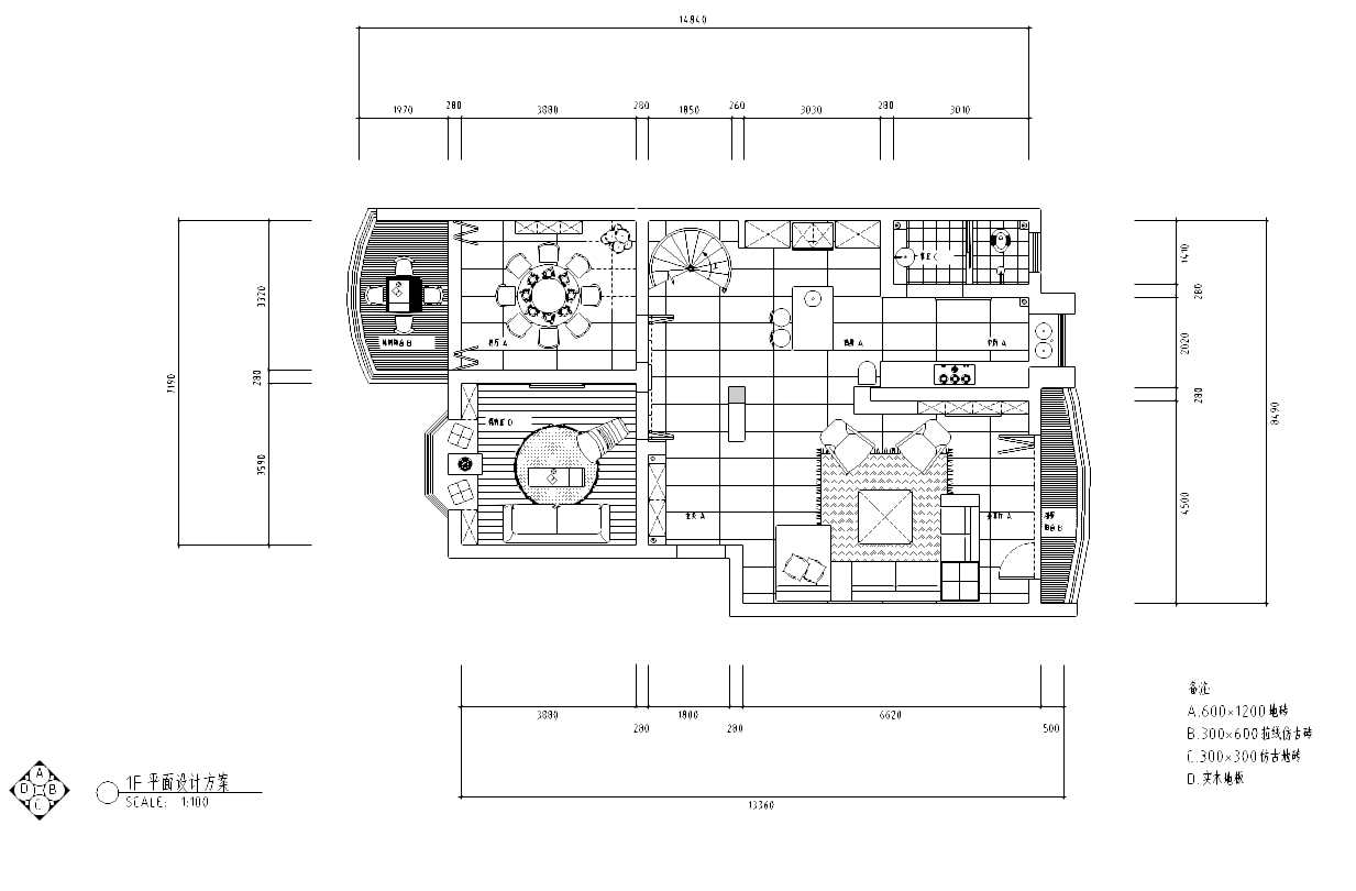 [广东]某设计师创作住宅施工图及实景图cad施工图下载【ID:161763131】