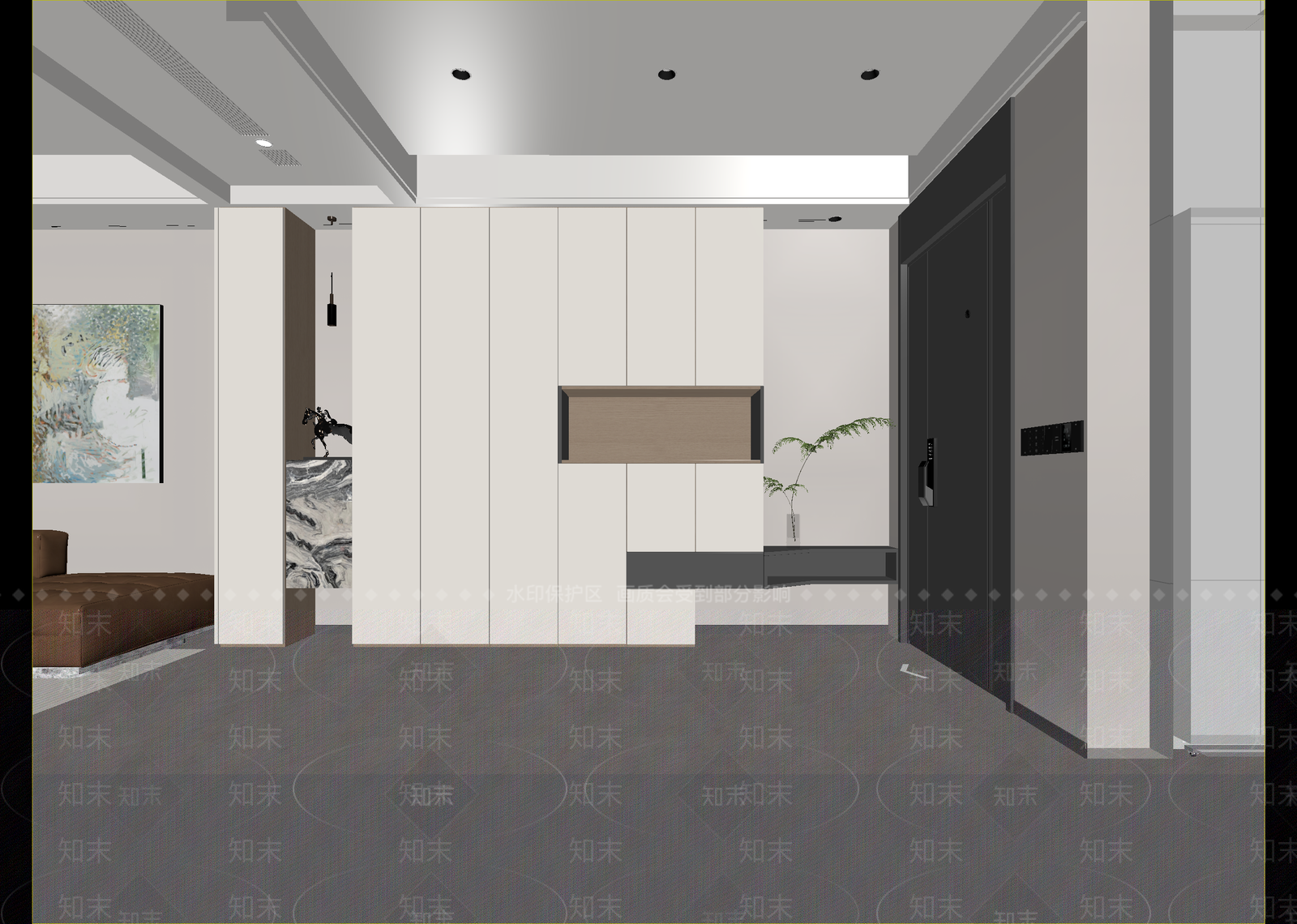 现代玄关3D模型下载【ID:1215184399】