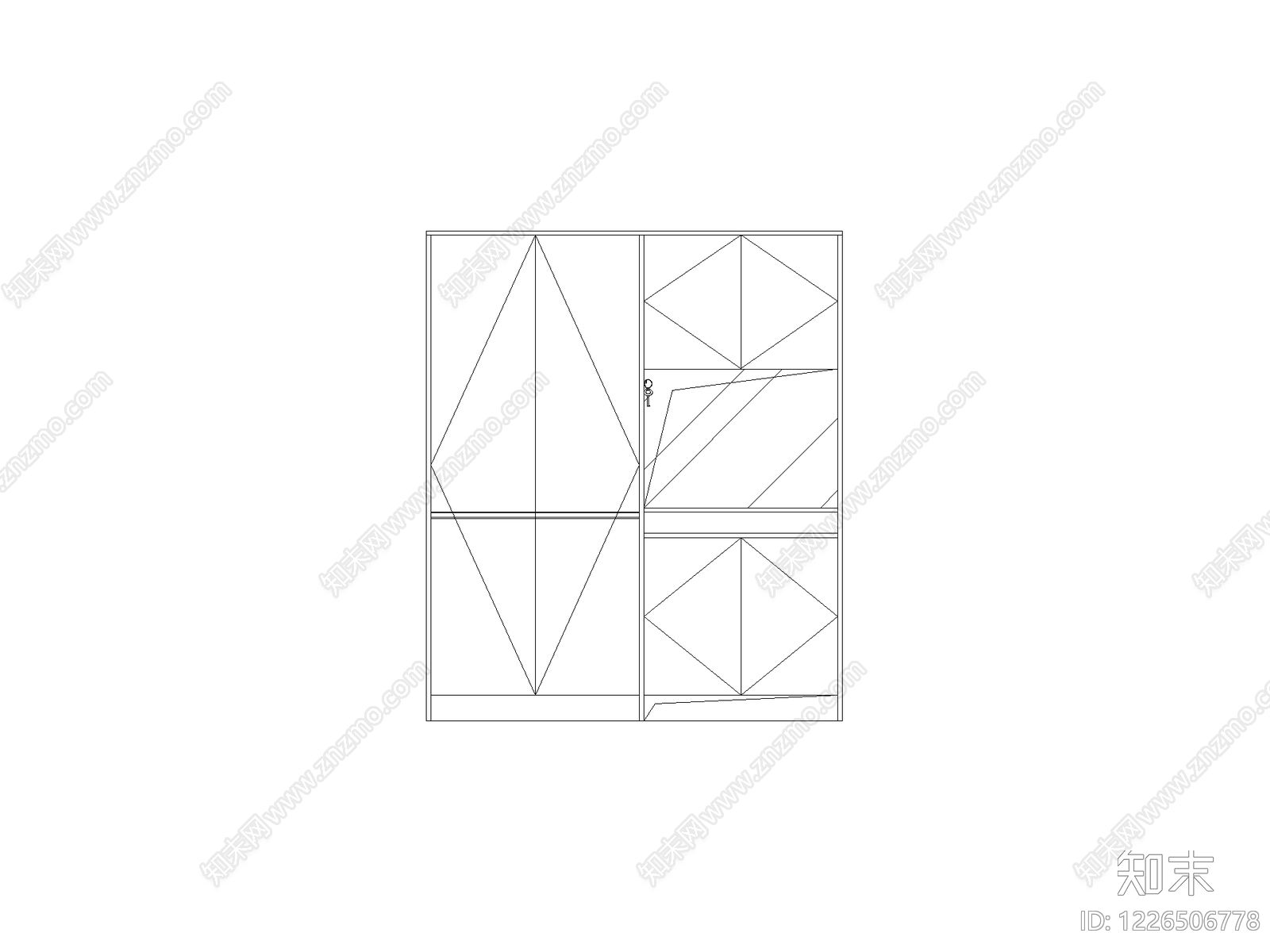 柜子cad施工图下载【ID:1226506778】
