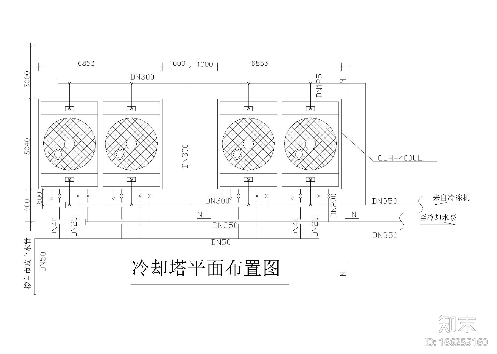 冷却塔平面图布置图施工图下载【ID:166255160】