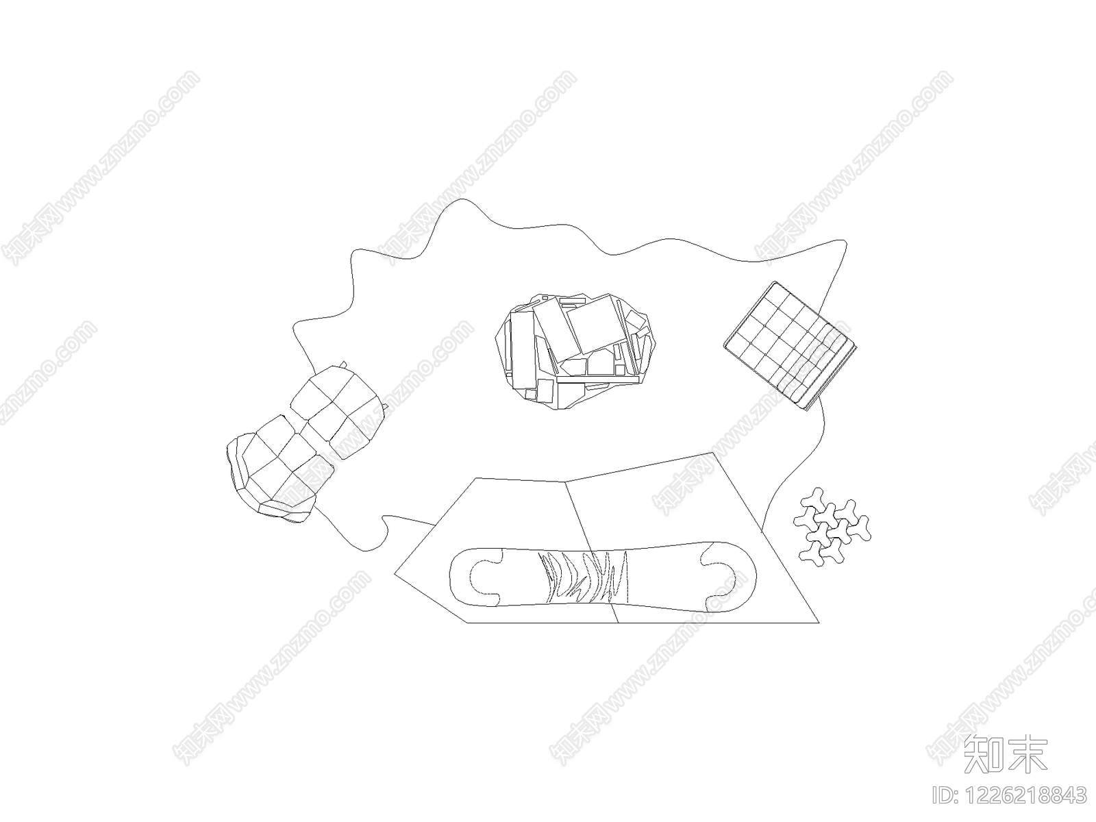 现代,极简家装图库CAD图纸