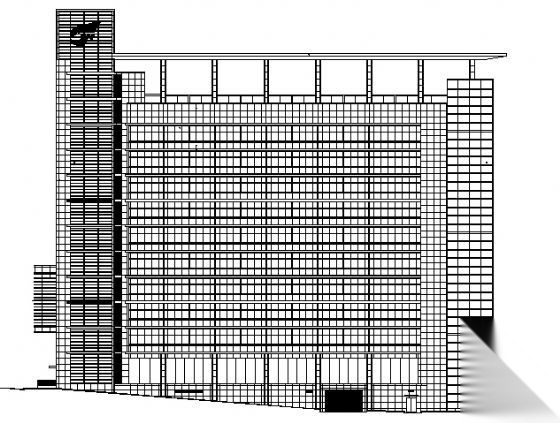 株洲某十层电子研发楼建筑方案图cad施工图下载【ID:151400151】