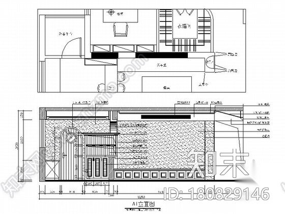 [南通]精品英式田园四居室样板间CAD装修施工图（含软装...cad施工图下载【ID:180829146】