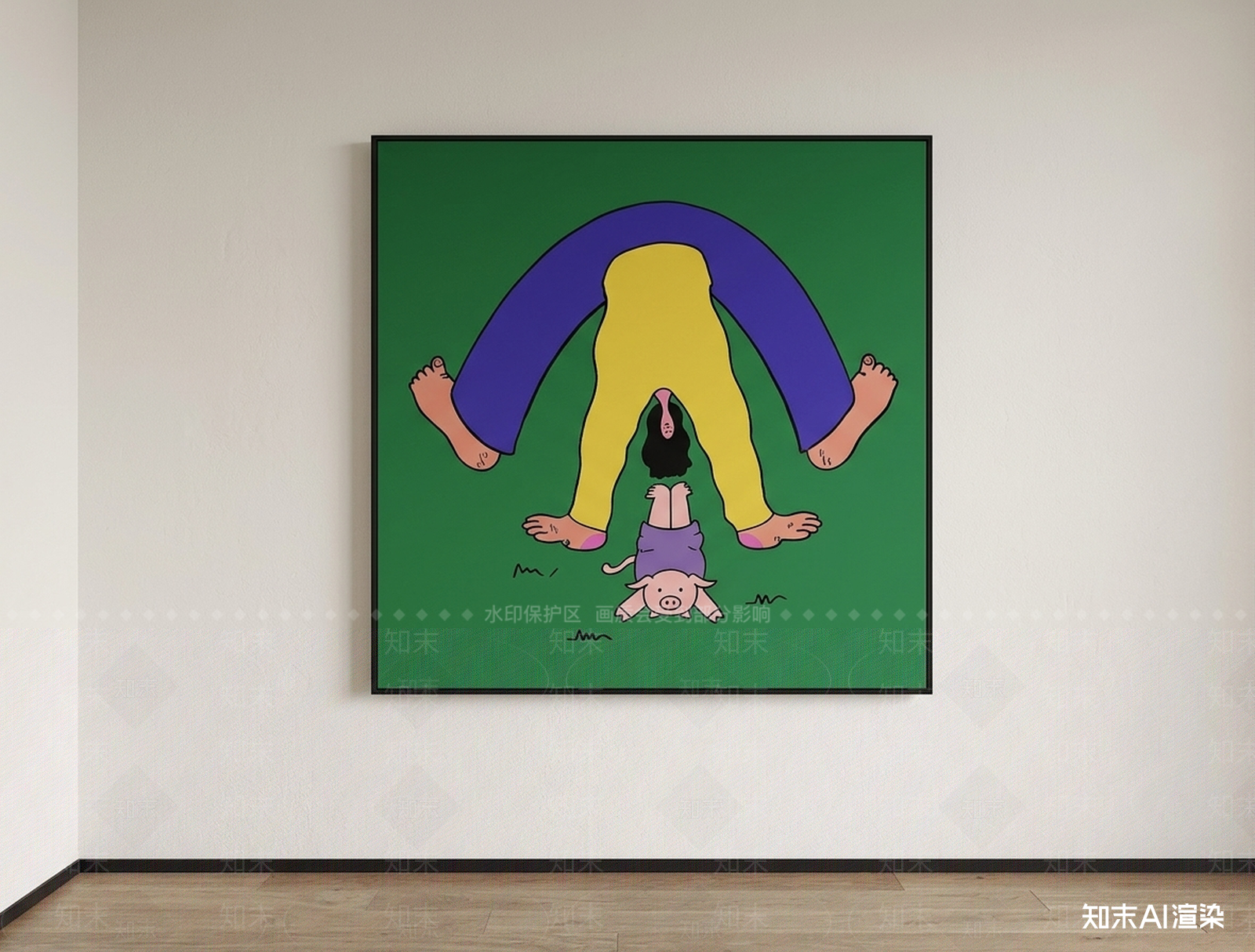 设计感挂画挂画SU模型下载【ID:1227519725】