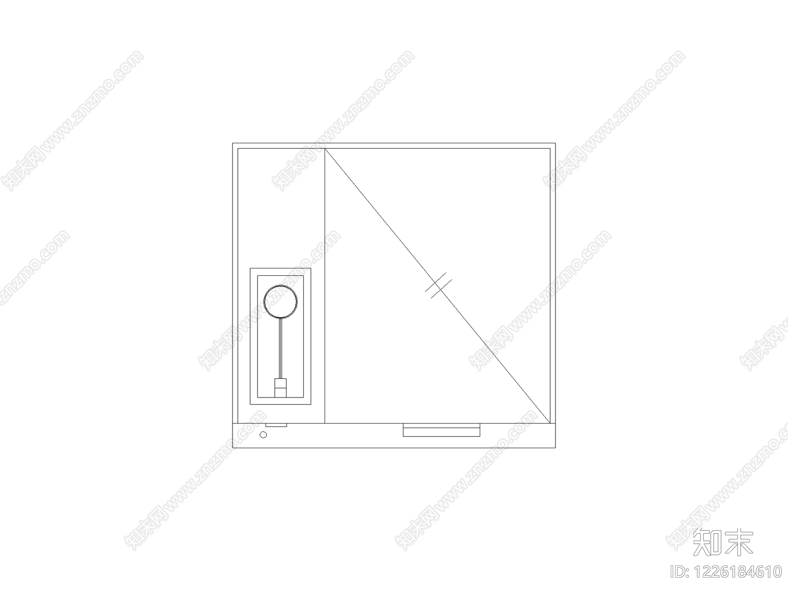 柜子cad施工图下载【ID:1226184610】