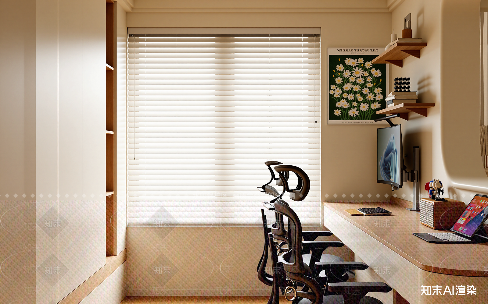 现代书房3D模型下载【ID:1214956773】