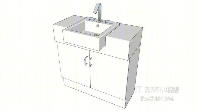 洗手台SU模型下载【ID:918040770】