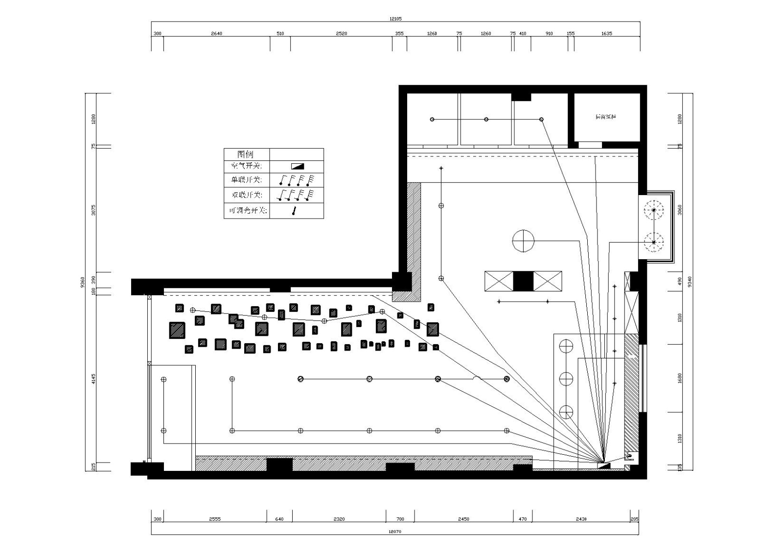 93㎡厦门禾祥西路某一服装店施工图_效果图cad施工图下载【ID:160704171】