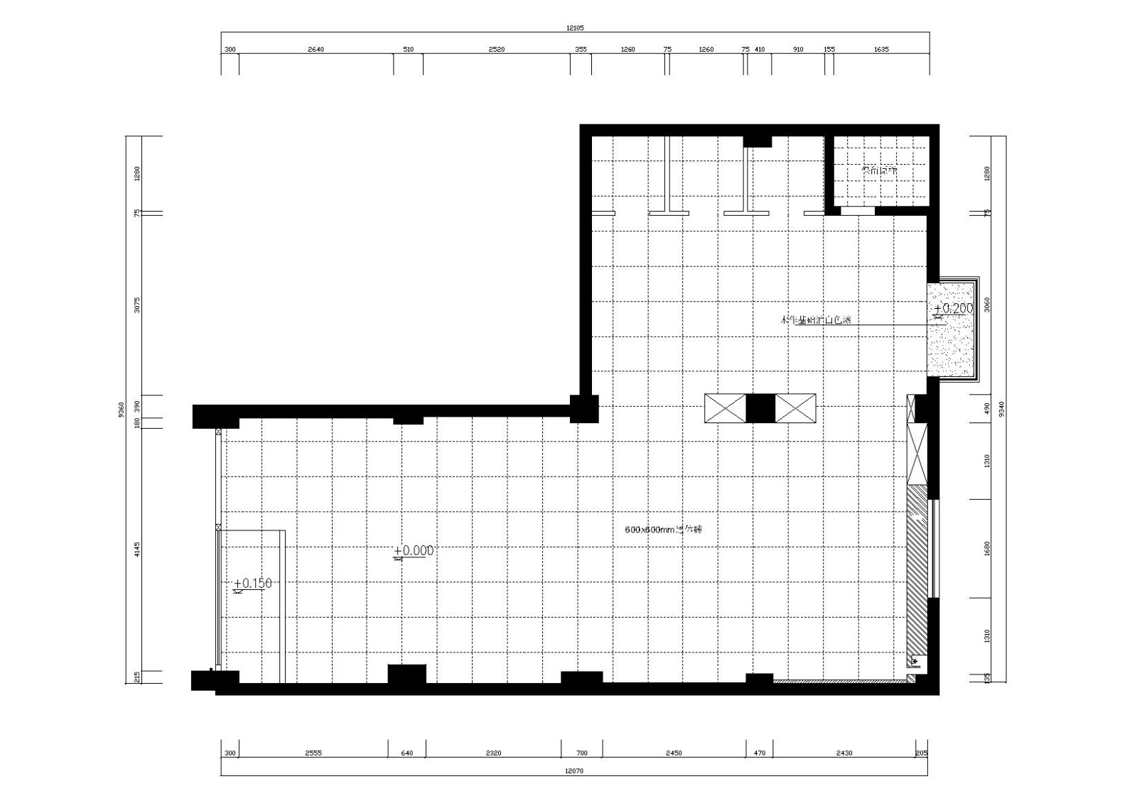 93㎡厦门禾祥西路某一服装店施工图_效果图cad施工图下载【ID:160704171】