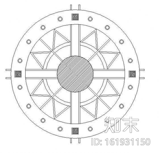 西式天花cad施工图下载【ID:161931150】