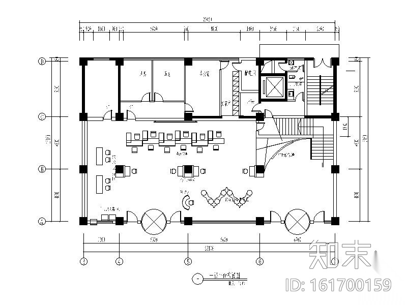 某中国联通营业厅室内装修图施工图下载【ID:161700159】