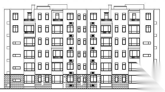 天津西青区某六层住宅楼建筑方案图cad施工图下载【ID:149851119】