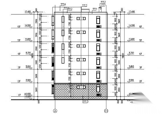 天津西青区某六层住宅楼建筑方案图cad施工图下载【ID:149851119】