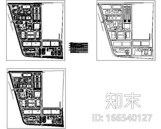 某水厂绿化设计平面cad施工图下载【ID:166540127】