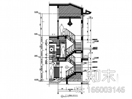 [哈尔滨]知名地产二期俄罗斯风格三层别墅装修施工图cad施工图下载【ID:166003146】