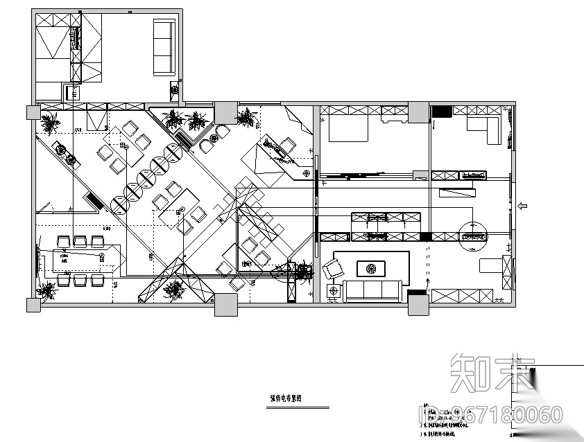 混搭风格译景复合办公空间设计施工图（附效果图）cad施工图下载【ID:967180060】