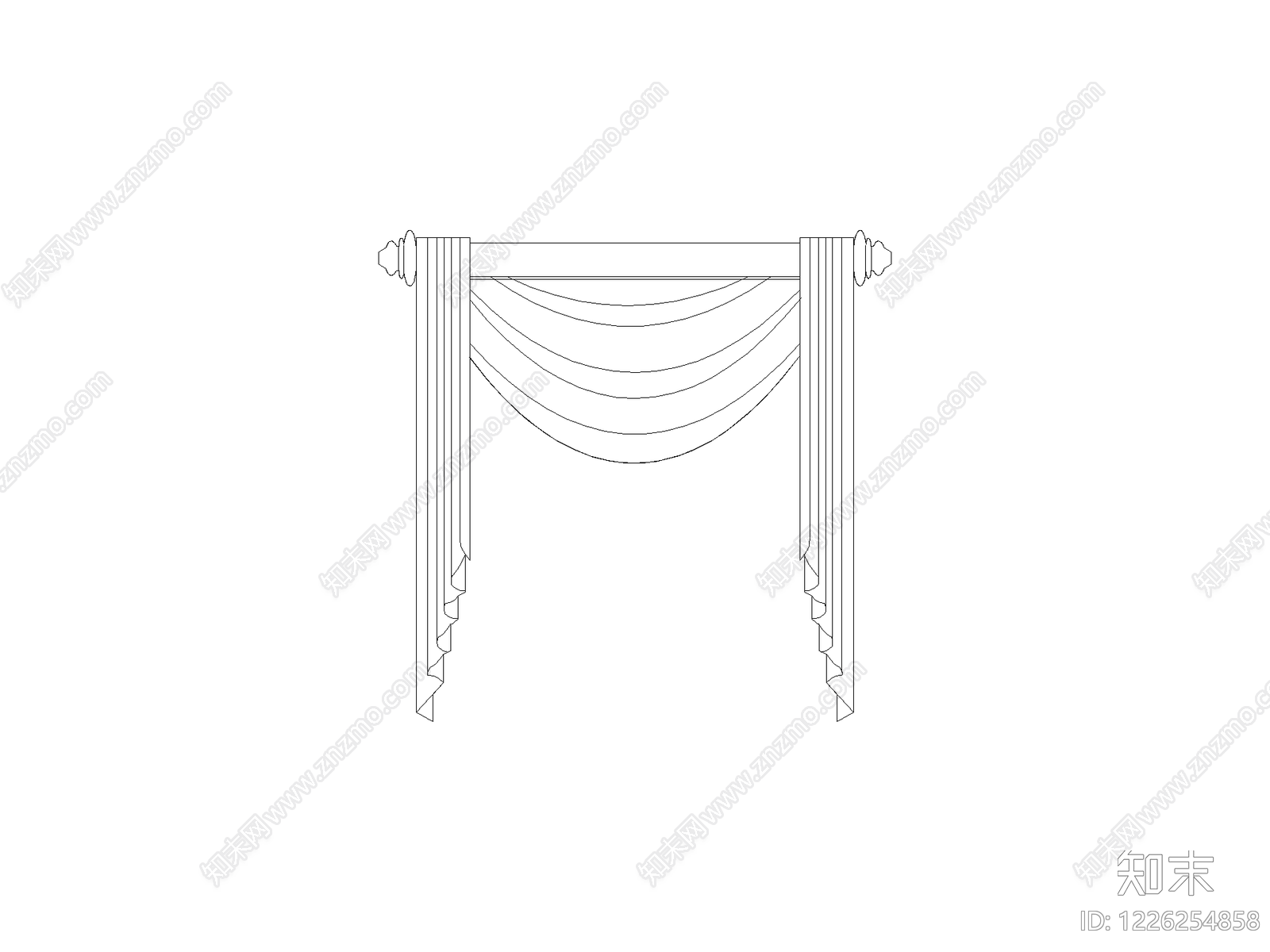 陈设类立面挂画cad施工图下载【ID:1226254858】