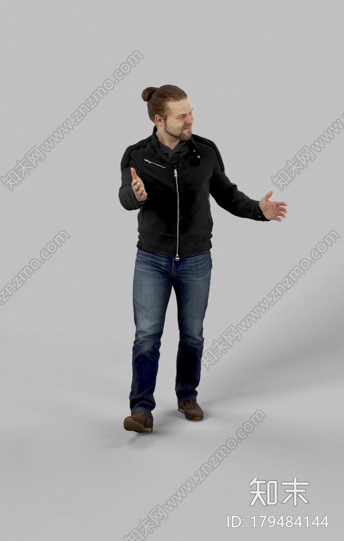 疑惑表情男子CG模型下载【ID:179484144】