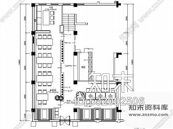 施工图江苏现代风格韩国料理店装修施工图cad施工图下载【ID:532002506】