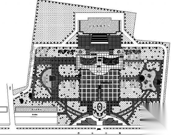 某广场绿化规划设计图纸cad施工图下载【ID:161062143】