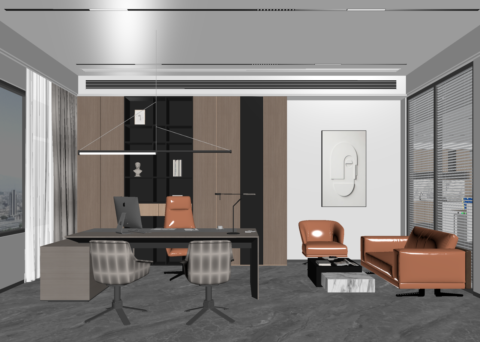 办公室3D模型下载【ID:1214606870】